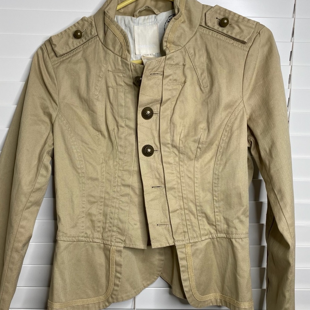 NWOT GORGEOUS DIESEL MILITARY JEAN JACKET  SMALL